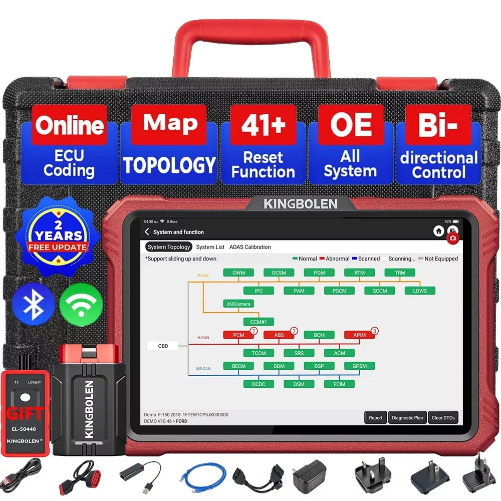 2026 Kingbolen K10 PRO Car Full System Diagnostic Tools Key ECU Coding Scanner