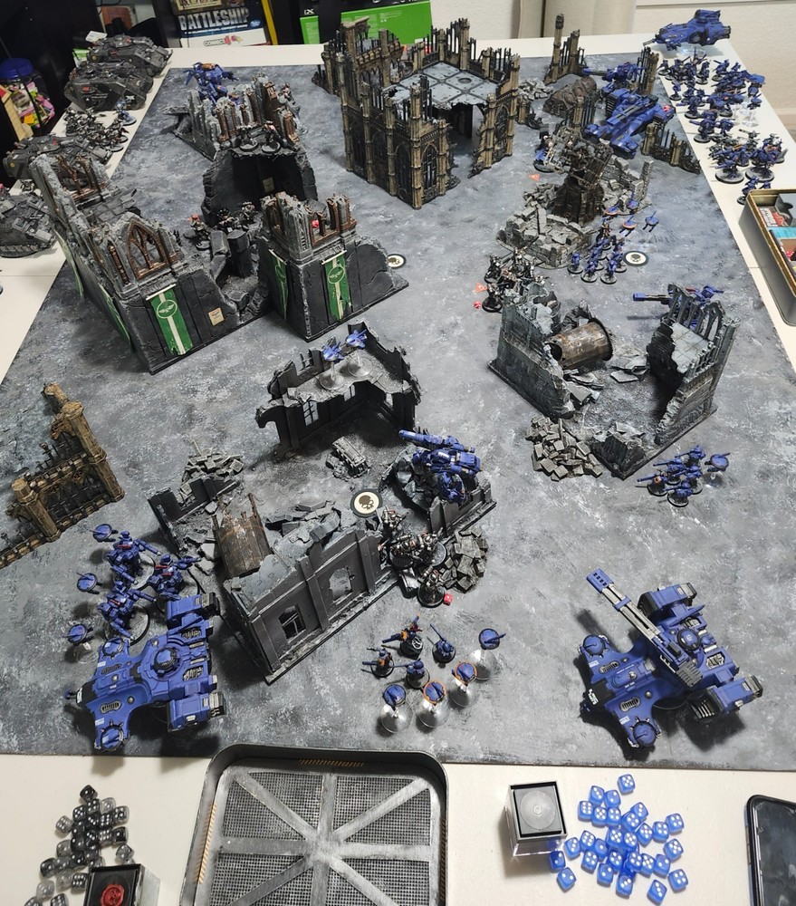 scratch built large ruin for wargaming