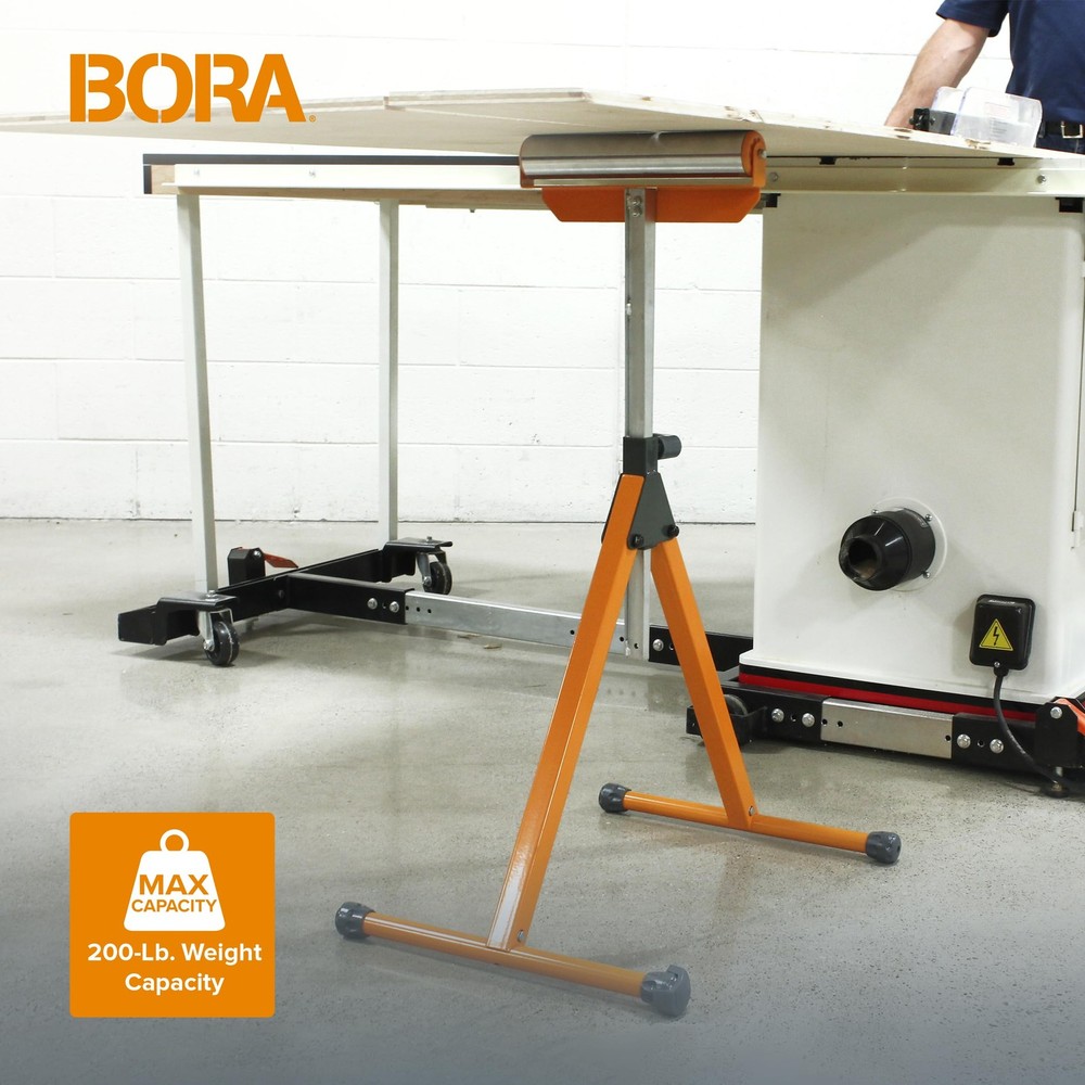 BORA Roller Stand, Adjustable Height Support Stand for Woodworking, Outfeed