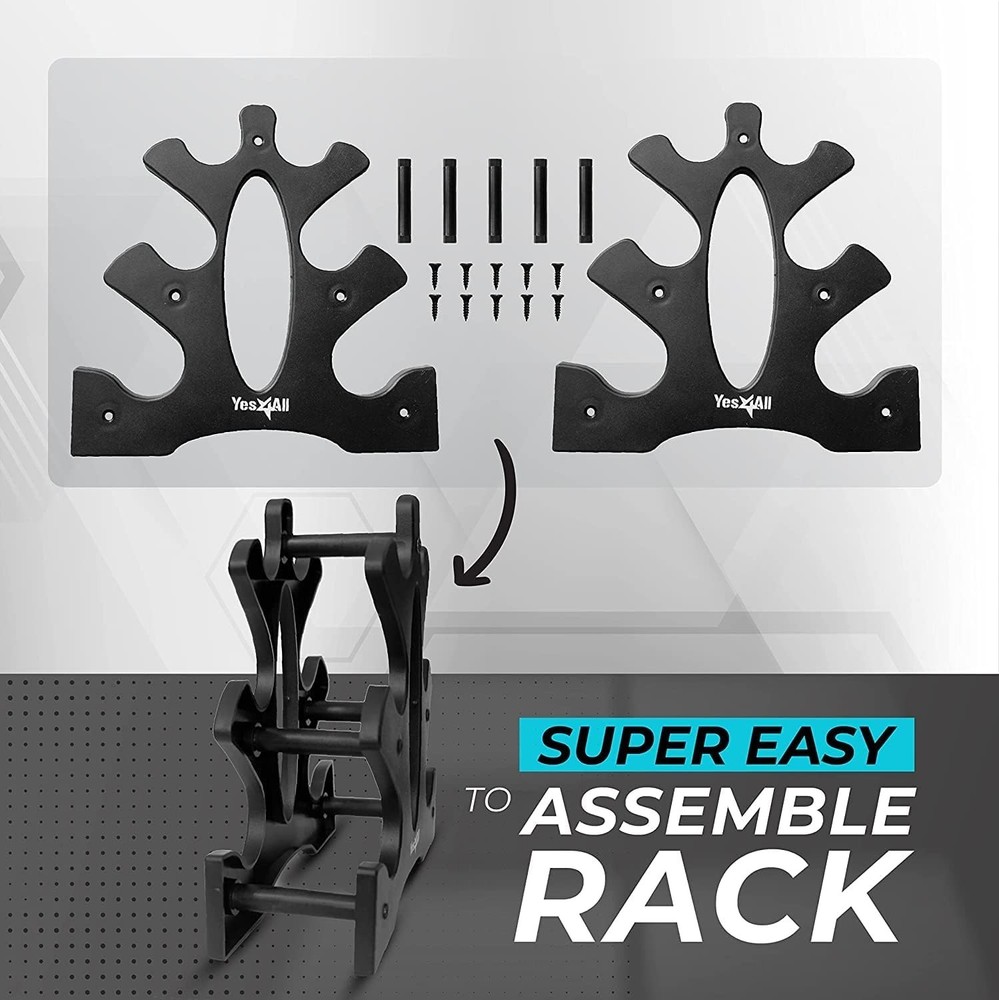 Compact Dumbbell Rack - Holds 5 lbs Neoprene Dumbbells with Ergonomic Design