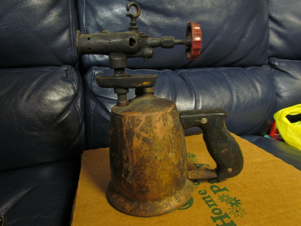 Vintage Antique Turner Brass Soder Torch Gas Blow Torch (4)