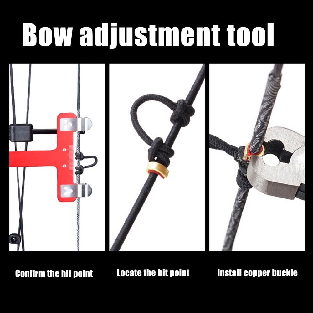 Archery T Shape Bow Square Ruler + String Nocking Points Pliers Strings Knock