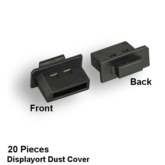 Lot 20Pcs DisplayPort Dust Dirt Cover Port Socket Protector Black Hard Plastic