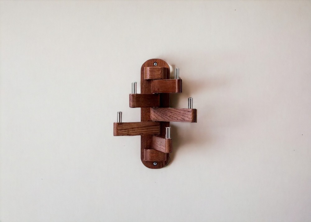 Walnut coat rack , Personalized coat rack , Swivel coat rack