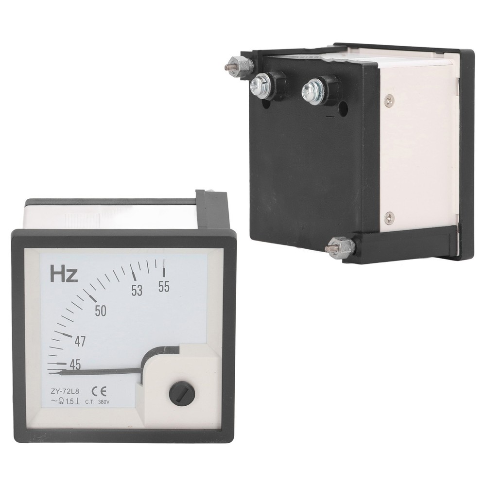 AC Frequency Meter 45 To 55Hz 1.5 Class Accuracy 72x72mm Panel Frequency