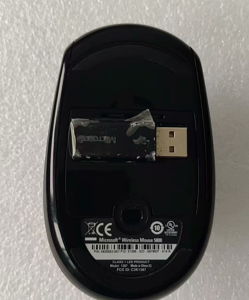 Microsoft Wireless Mouse 5000 with Dongle Model 1387