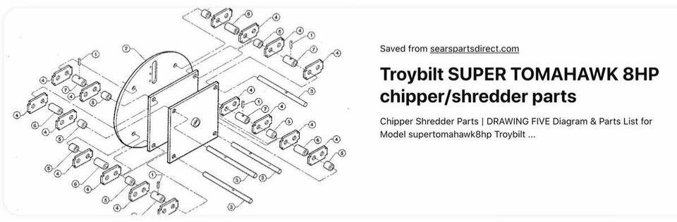 Cylinder Pin for Troy Bilt Super Tomahawk