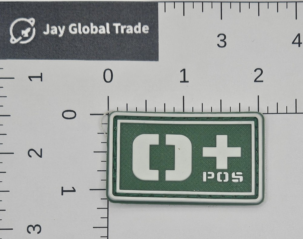 O POS O Positive O + PVC Blood Type Hook & Loop Identification Patch