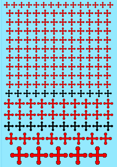 A6 - Fire Crosses Transfer Sheet