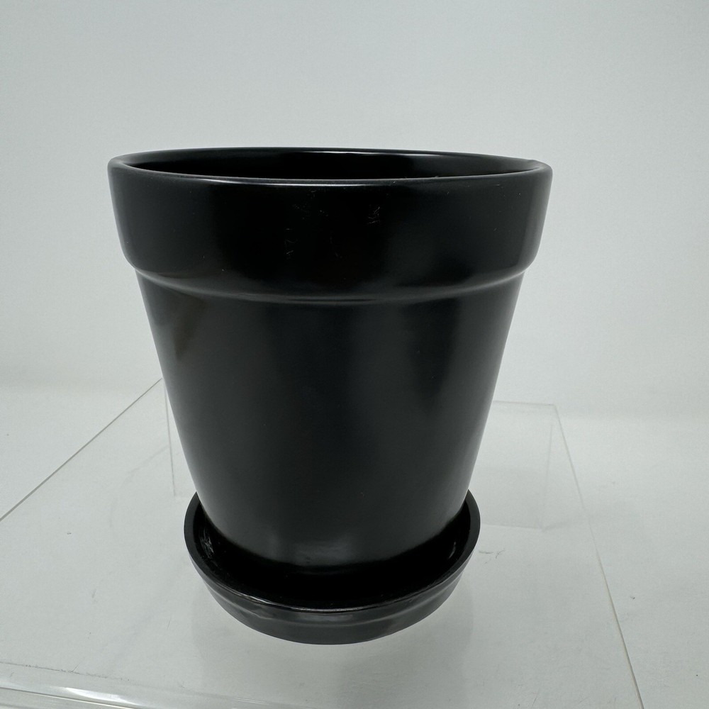 Rae Dunn Black FALL Small Planter 5” Tall
