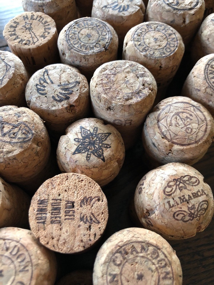 50 PREMIUM CHAMPAGNE/SPARKLING WINE CORKS (USED) - NO PLASTIC