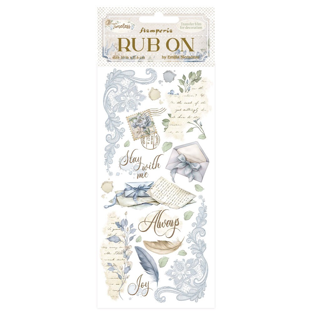 Stamperia - TIMELESS - LETTERS - RUB ON - 4" x 8.5"