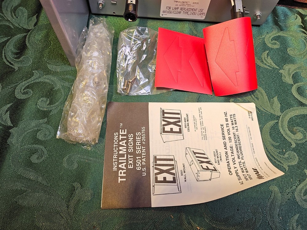 Lot of (2) Exit Signs Trailmate 6501 Series