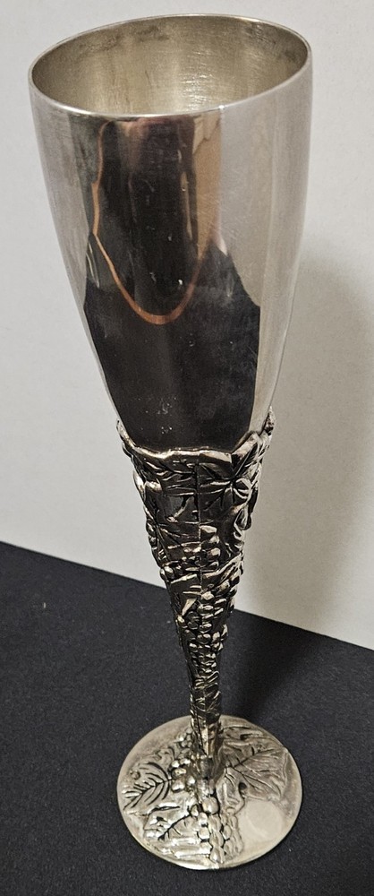 Vintage Silverplate Grapeleaf Goblet By Godinger