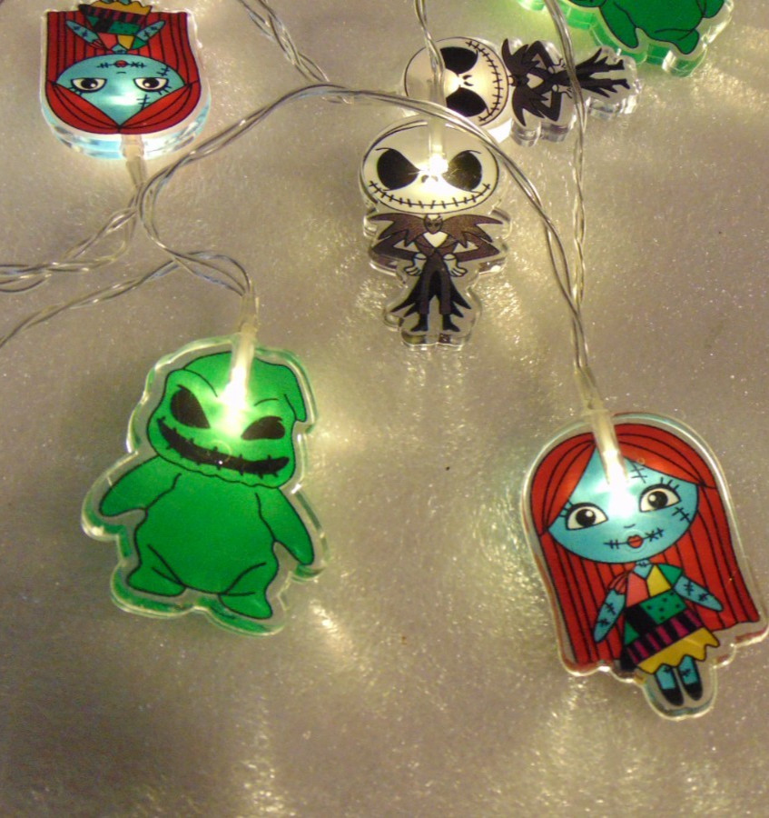 Halloween String Lights 2" Nightmare Before Christmas LED Multicolor 20 Lights