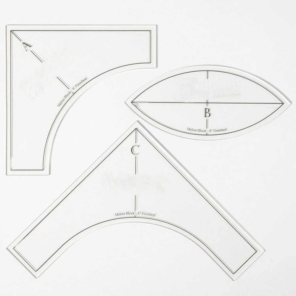 Melon Block Patchwork Ruler Handmade Quilt Templates for low shank machine