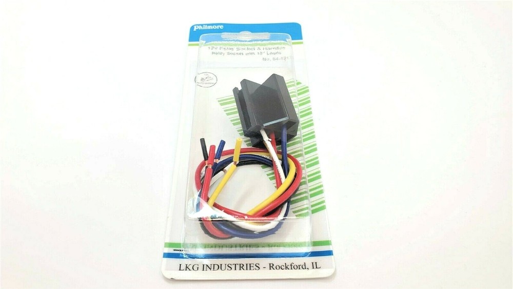 Automotive Relay Socket & Wire Harness With 10" wire leads NEW