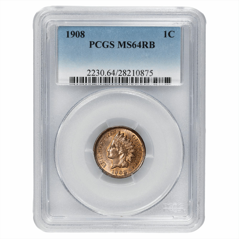 1908 Indian Head Cent 1C PCGS MS 64 RB