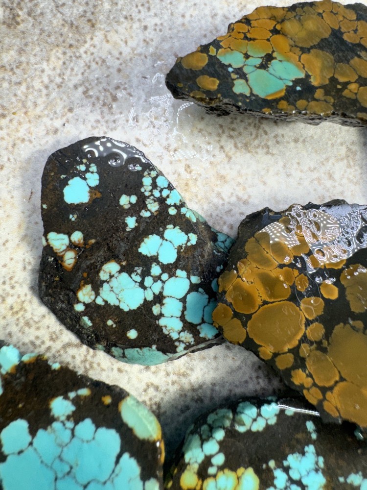 Hubei turquoise stabilized mixed slabs