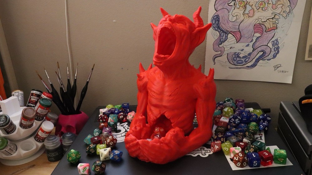 Imp's Hunger Dice Tower - D&D Pathfinder Cthulhu RPG - Gothic Devil Demon DND