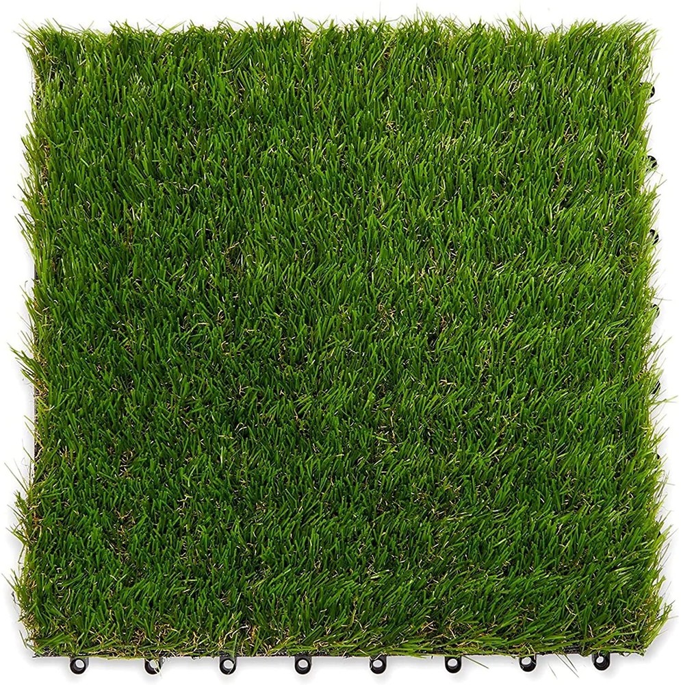 Artificial Grass Turf Tiles with Interlocking System 1.2 in Grass for Patios