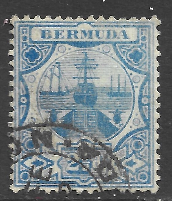 Bermuda, Scott #38, 2 1/2p Dry Dock, Used