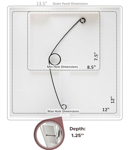 Adjustable Spring Access Panel 12"x12" Inches, for Drywall, Ceiling, 4 12x12