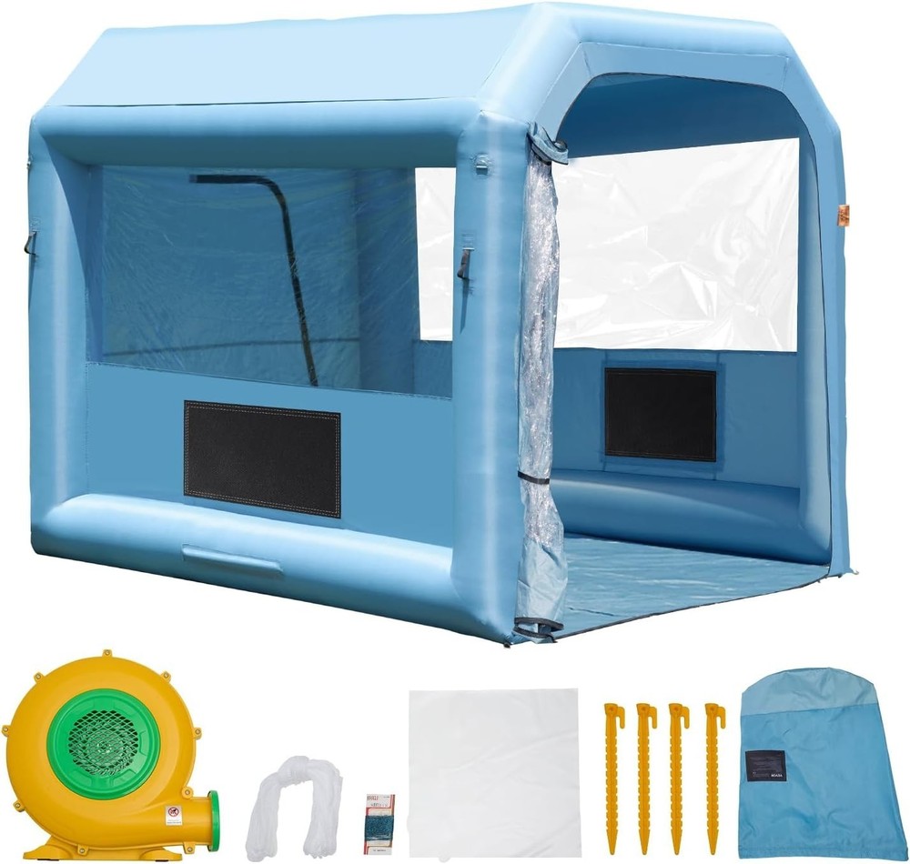 Versatile Inflatable Spray Booth 10ft - Durable & Water-Resistant with Blower