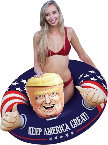 Summer Fun Pool Float - Inflatable Trump Design for Pool Parties & Relaxation