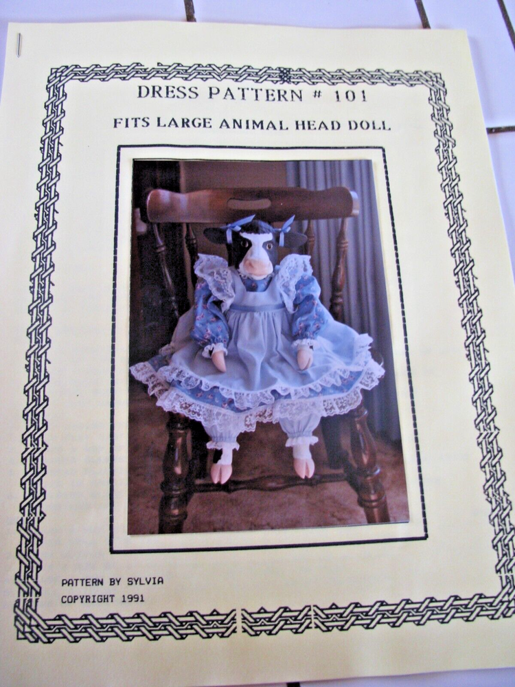 VINTAGE DOLL DRESS PATTERN • By Sylvia 1991