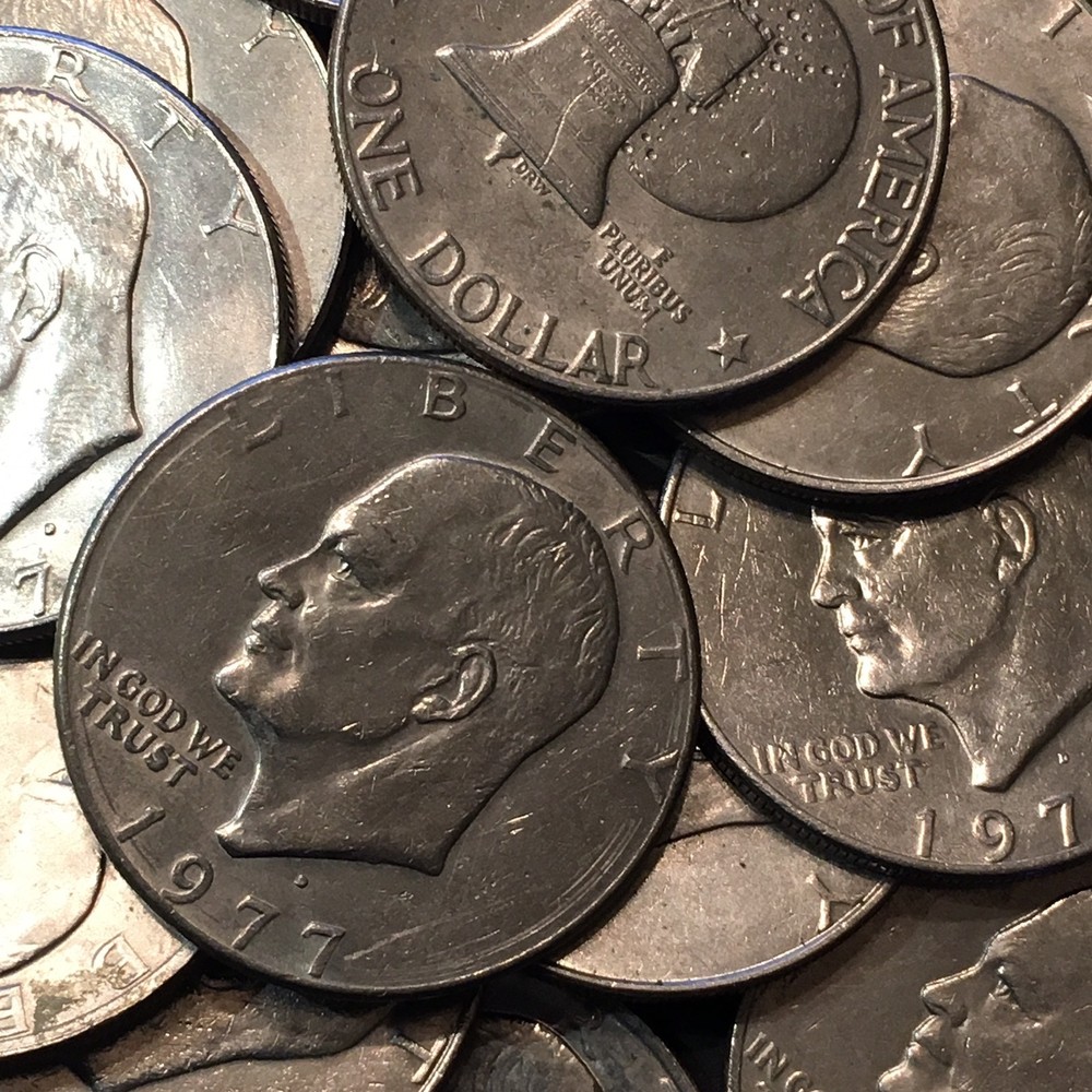 IKE DOLLAR HOARD!!!!! 5 COINS PER ORDER!!!!!!!!!!!!!!!