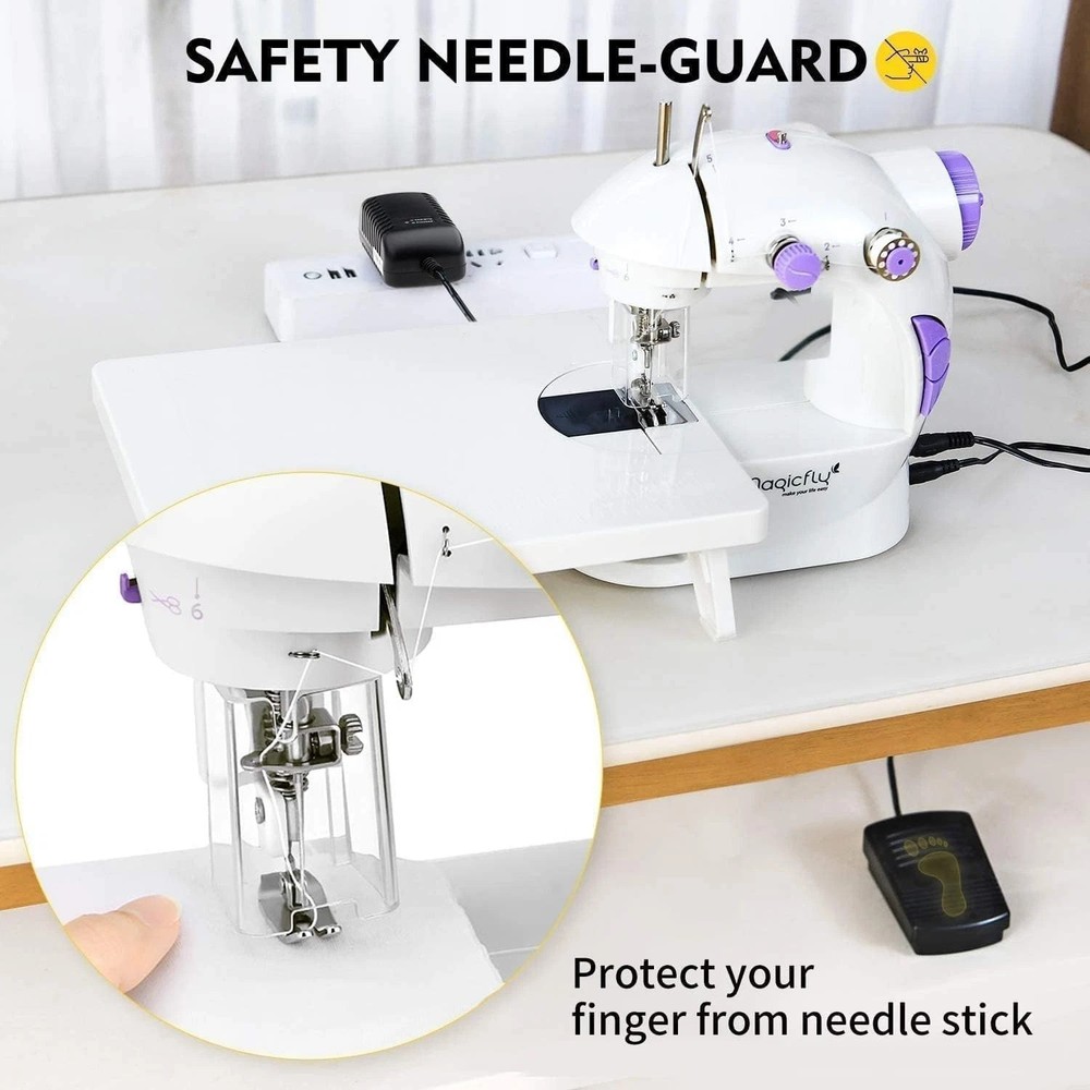 Mini Portable Sewing Machine with Extension Table & Accessories for Beginners