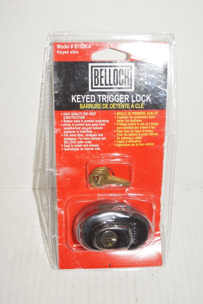 BELLOCK KEYED TRIGGER LOCK MODEL B100KA. FREE SHIPPING