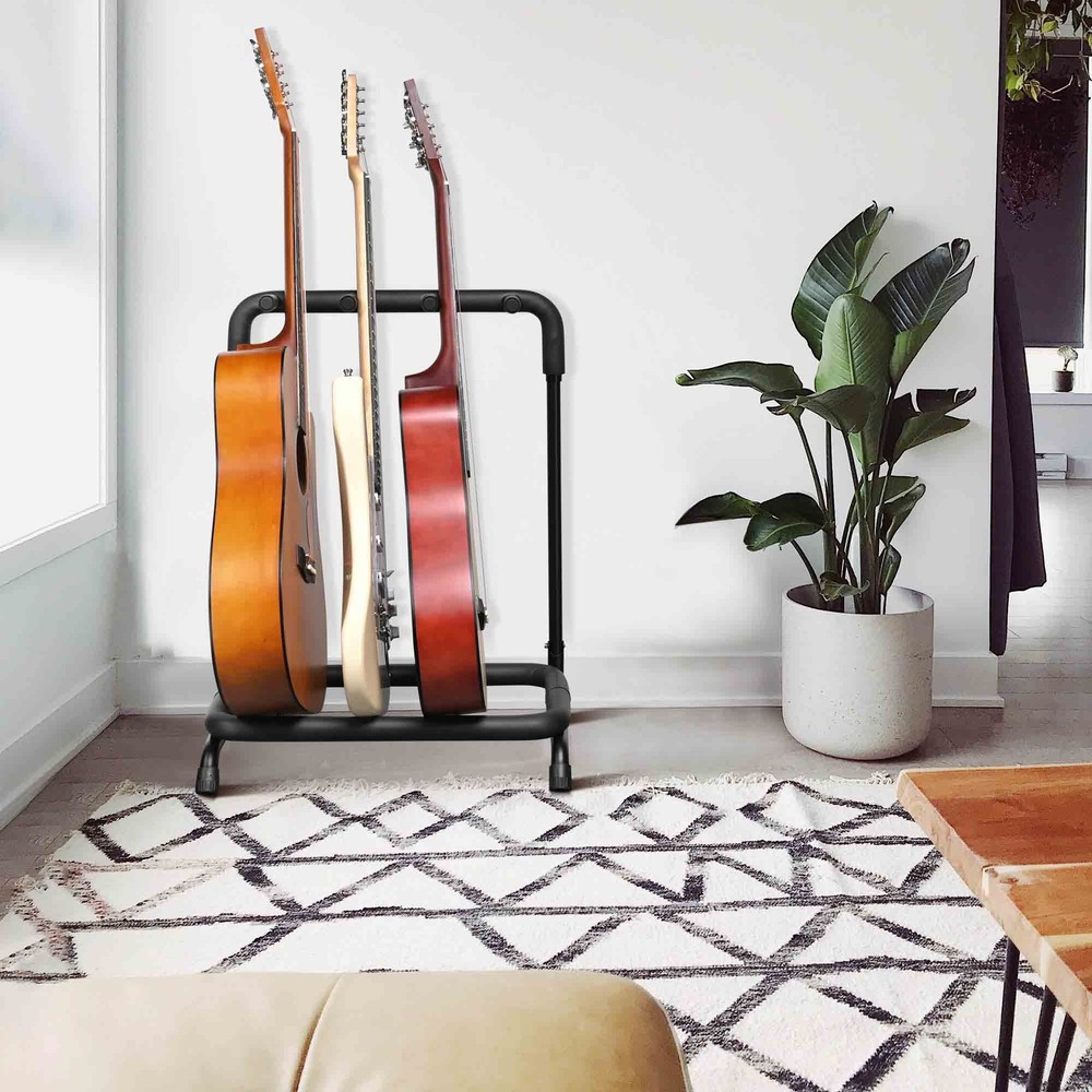 3-Holder Multi-Folding Stand - Space-Saving for Instruments/Accessories