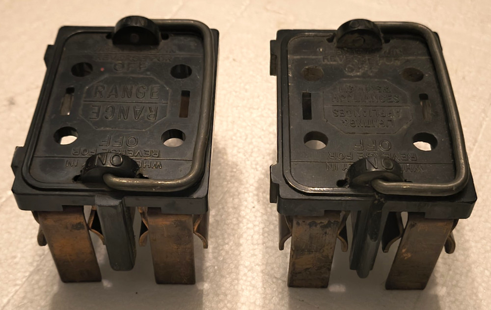 2 MURRAY- 60A 120/240V Fuse Holder Pull Outs "LIGHTING/APPLIANCES & "RANGE"