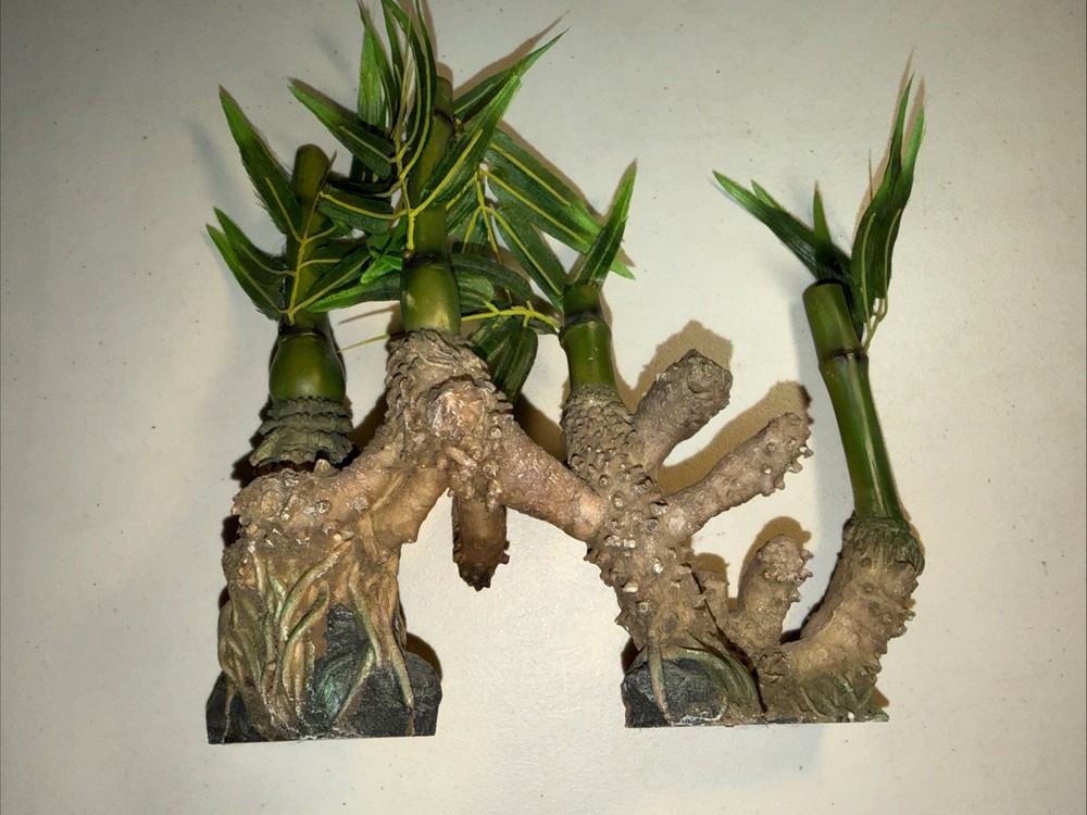 Artificial Bamboo Aquarium Ornament - 11” Tall x 11.5”