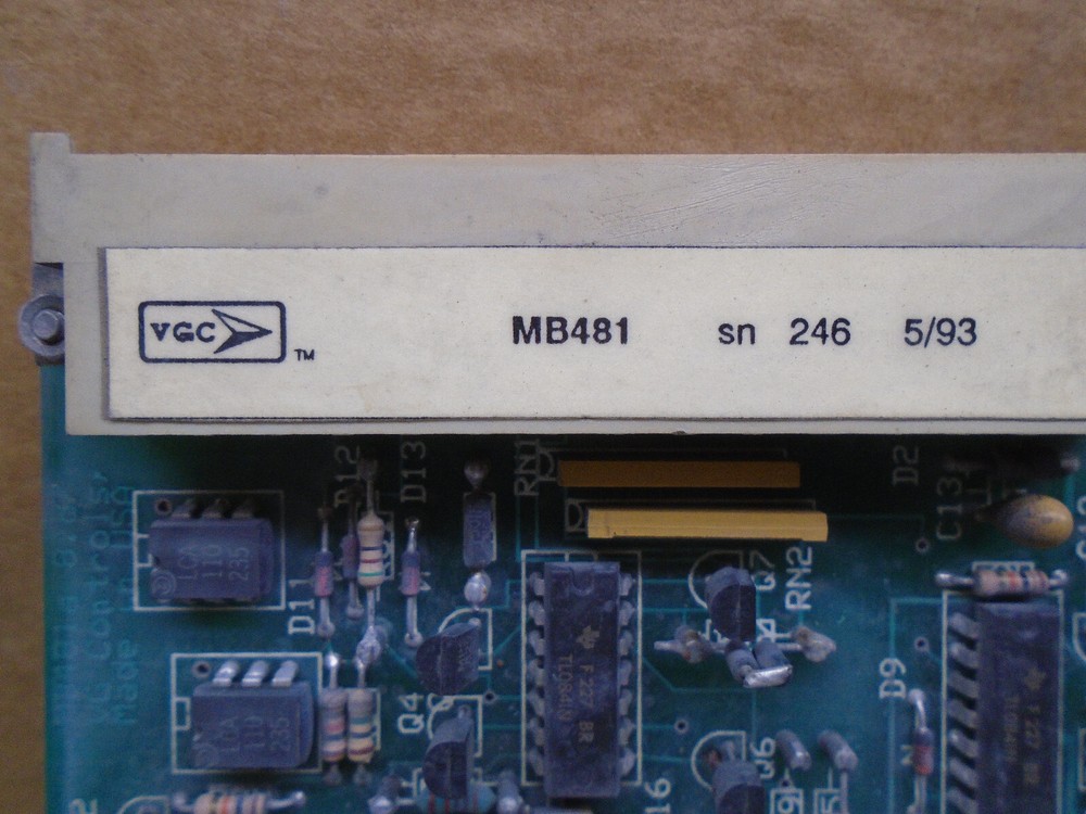 ABB VGC Controls MB481 MB 481a 8.87 W343