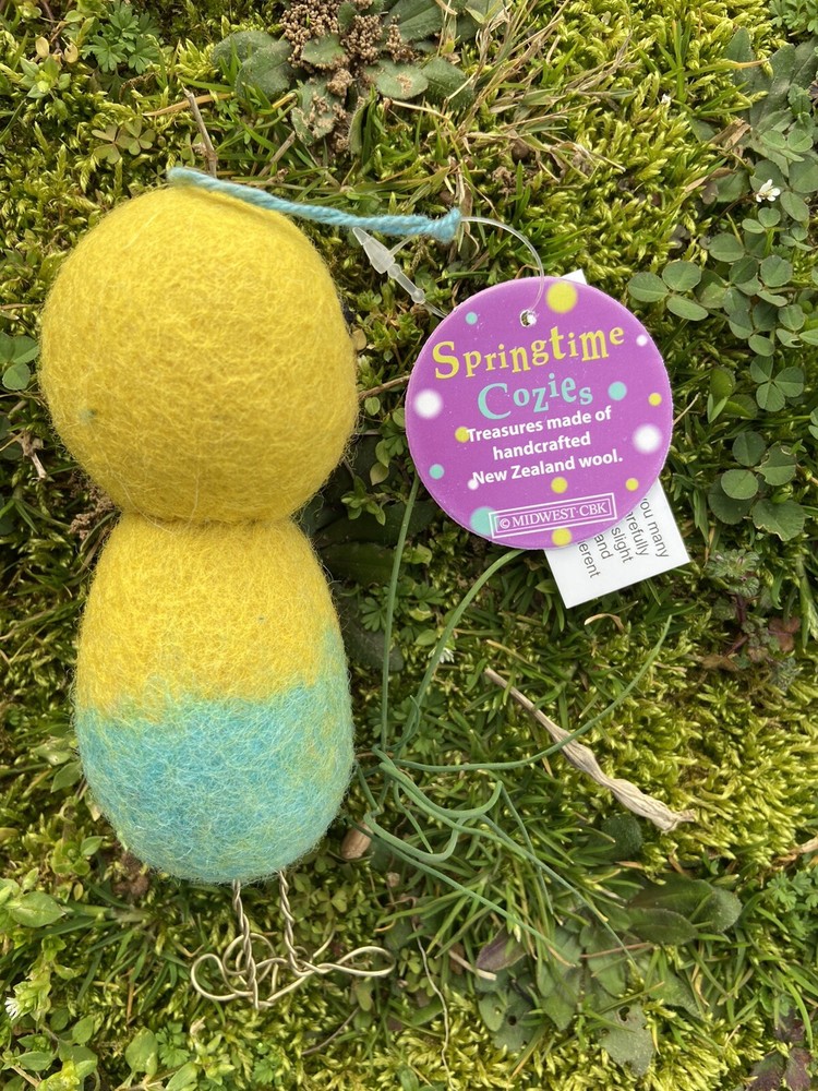 Springtime Cozies midwest-cbk Felted Easter Chick Easter Ornament chicken