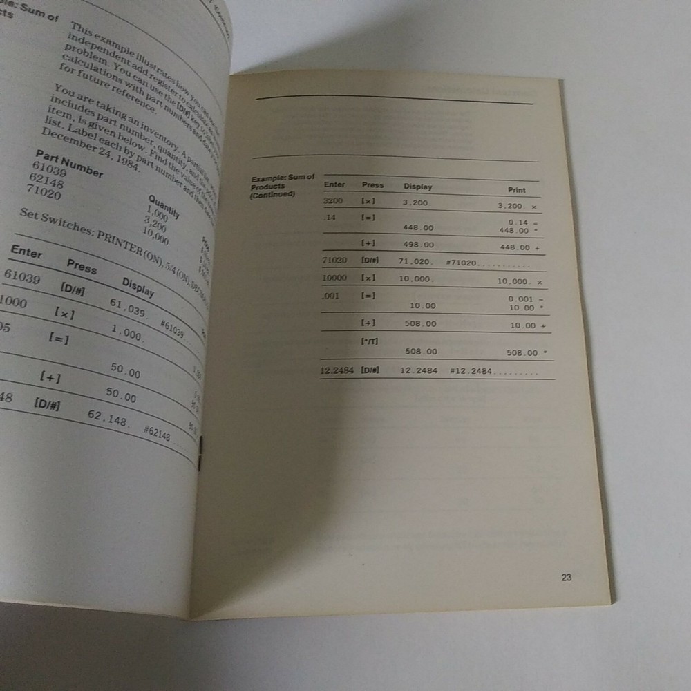 1985 "TI Texas Instruments TI-5045" Printer Display Manual Guidebook