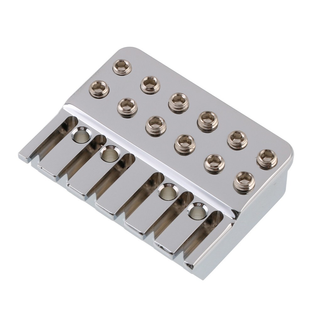 Guitar Brass Locking Nut String Lock for 6 String Headless Guitar Chrome