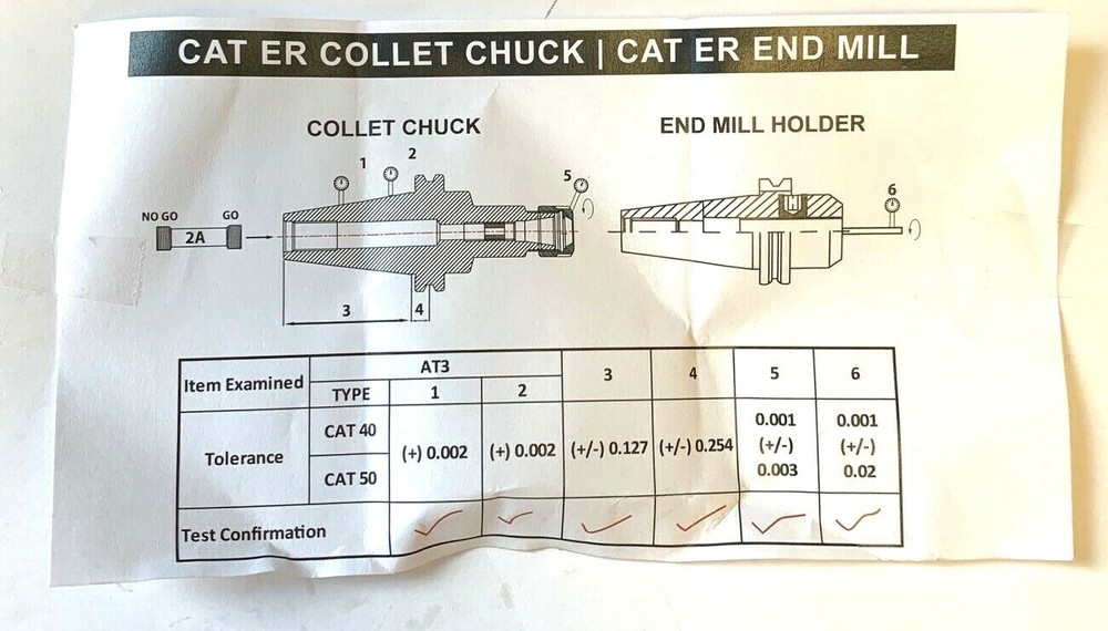 3/8" CAT40 END MILL HOLDER 2.5" PROJECTION DOMINATOR #20190