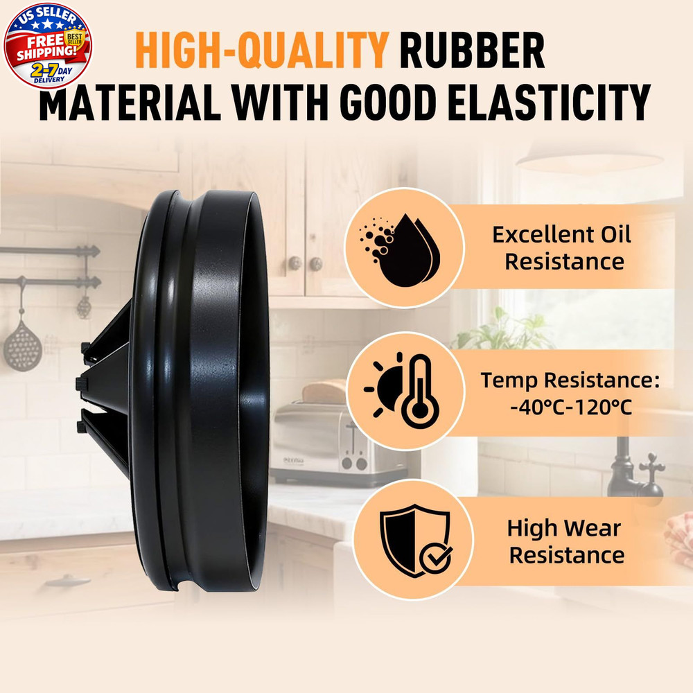 2pc Garbage Disposal Splash Guard 3 3/8" for InSinkErator Evolution 3 3/8", Blac