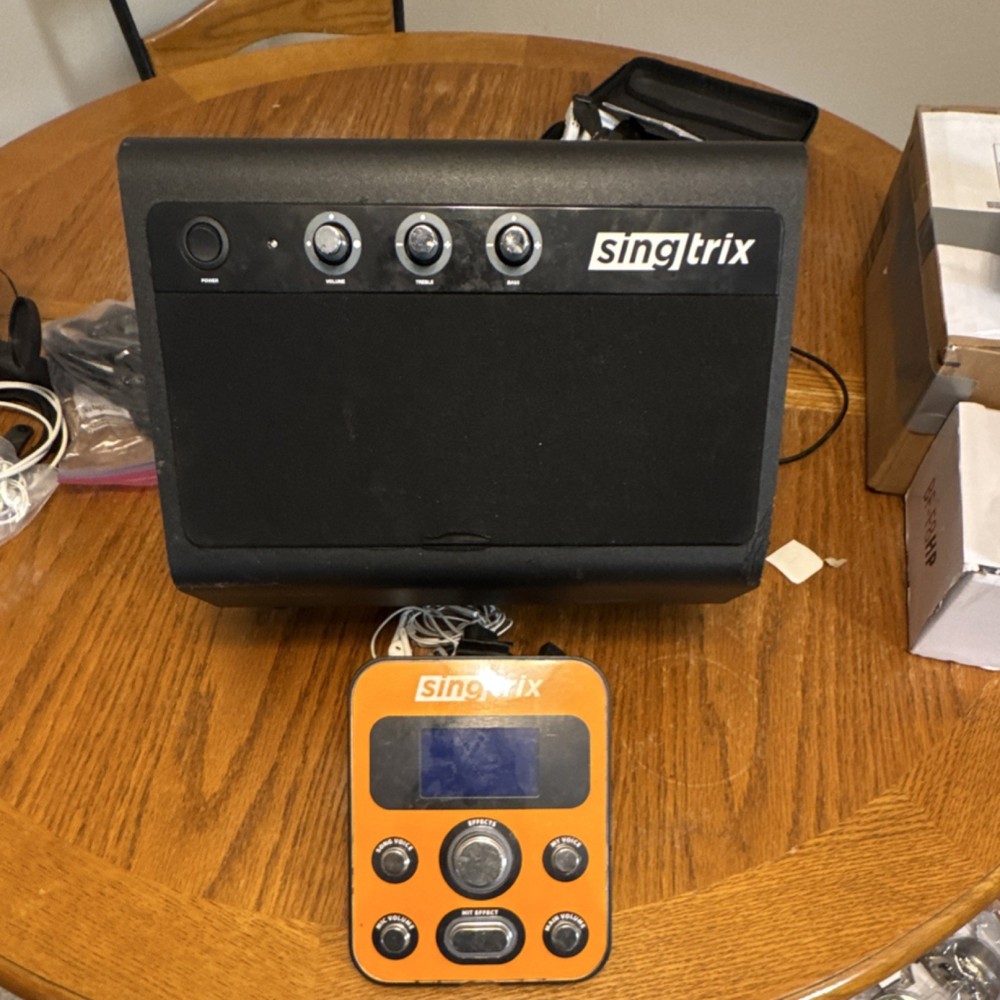 Singtrix Karaoke System LCD Display Speaker Control Unit Black Orange