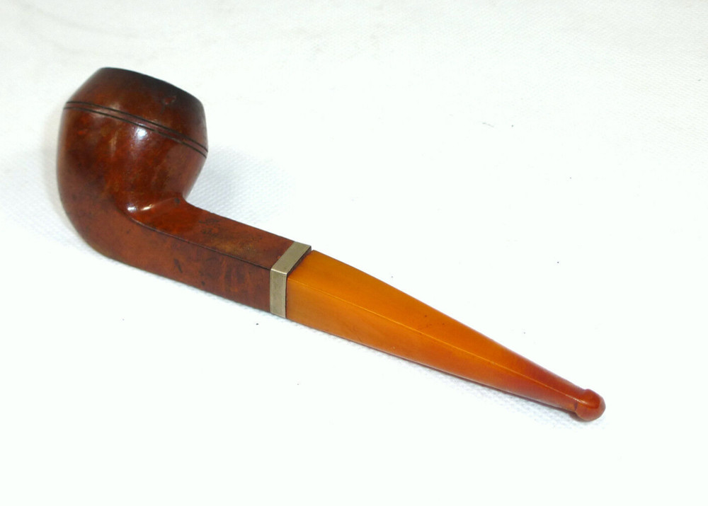 Briar Pipe About 1900 Amber