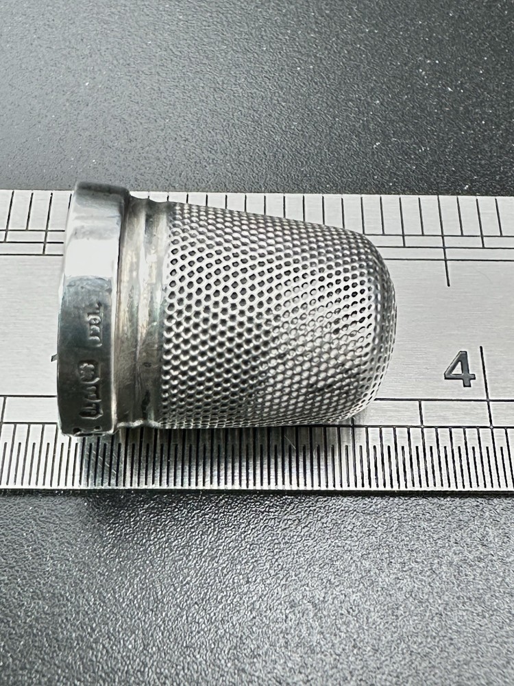 Sterling Silver Thimble Birmingham Hallmarked Size 16 Vintage Sewing UK