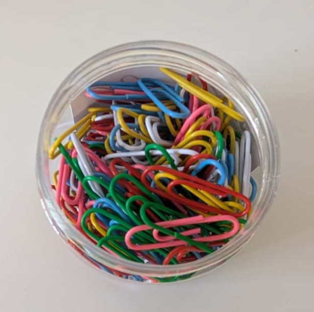 Vinyl Paper Clips 28mm 120 Pcs/box Assorted Colour Study Documentation