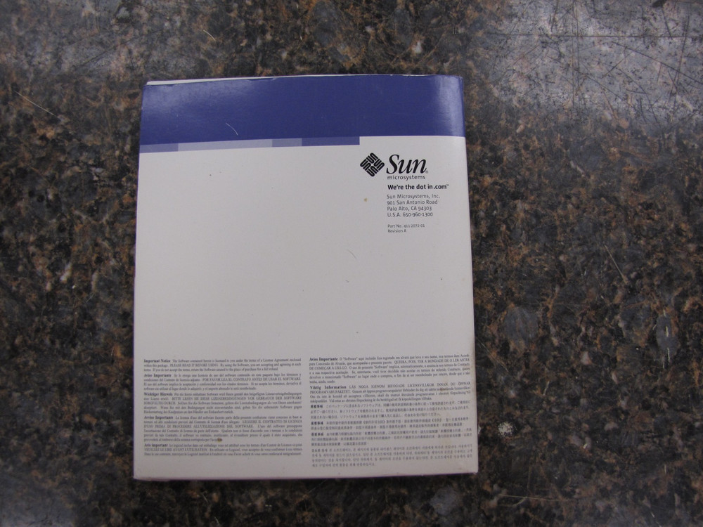 SUN Microsystem Forte Developer 6 Update Install Kit w/ Manuals CD Software-MP25
