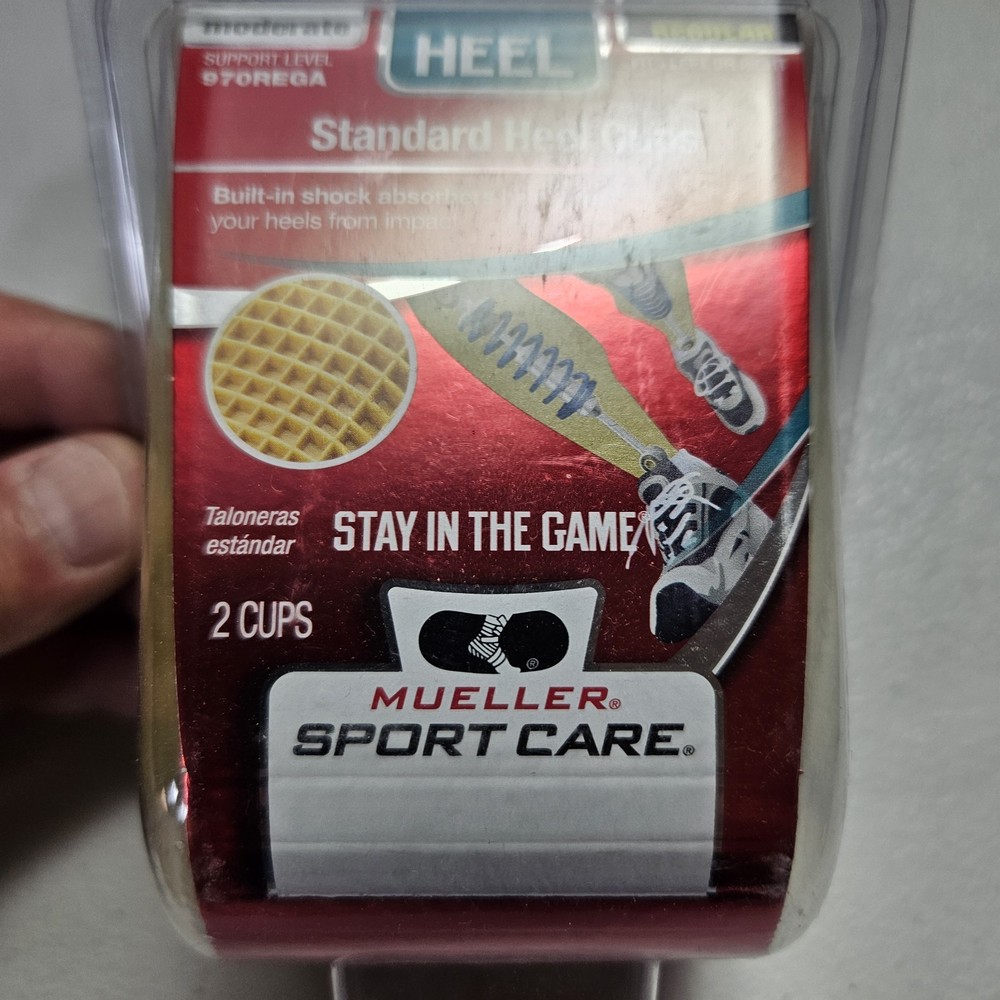 Mueller Pro Heel Cups, Green - Pair- Size Regular