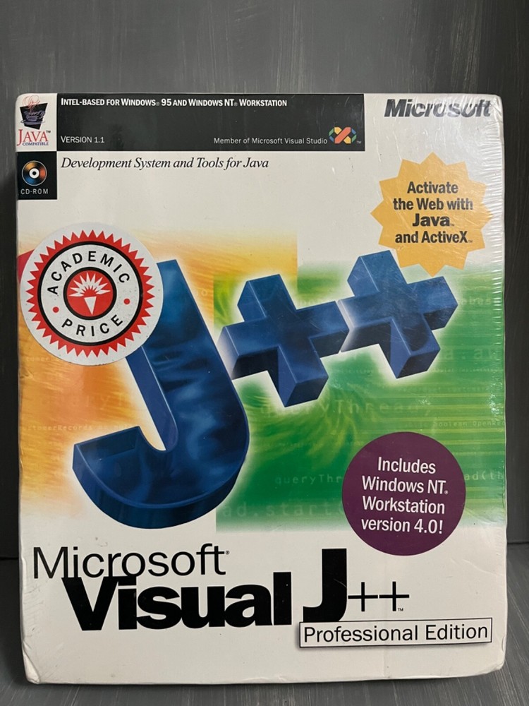 Microsoft Visual J++ Professional Edition_Java Tools_For Windows 95 & NT
