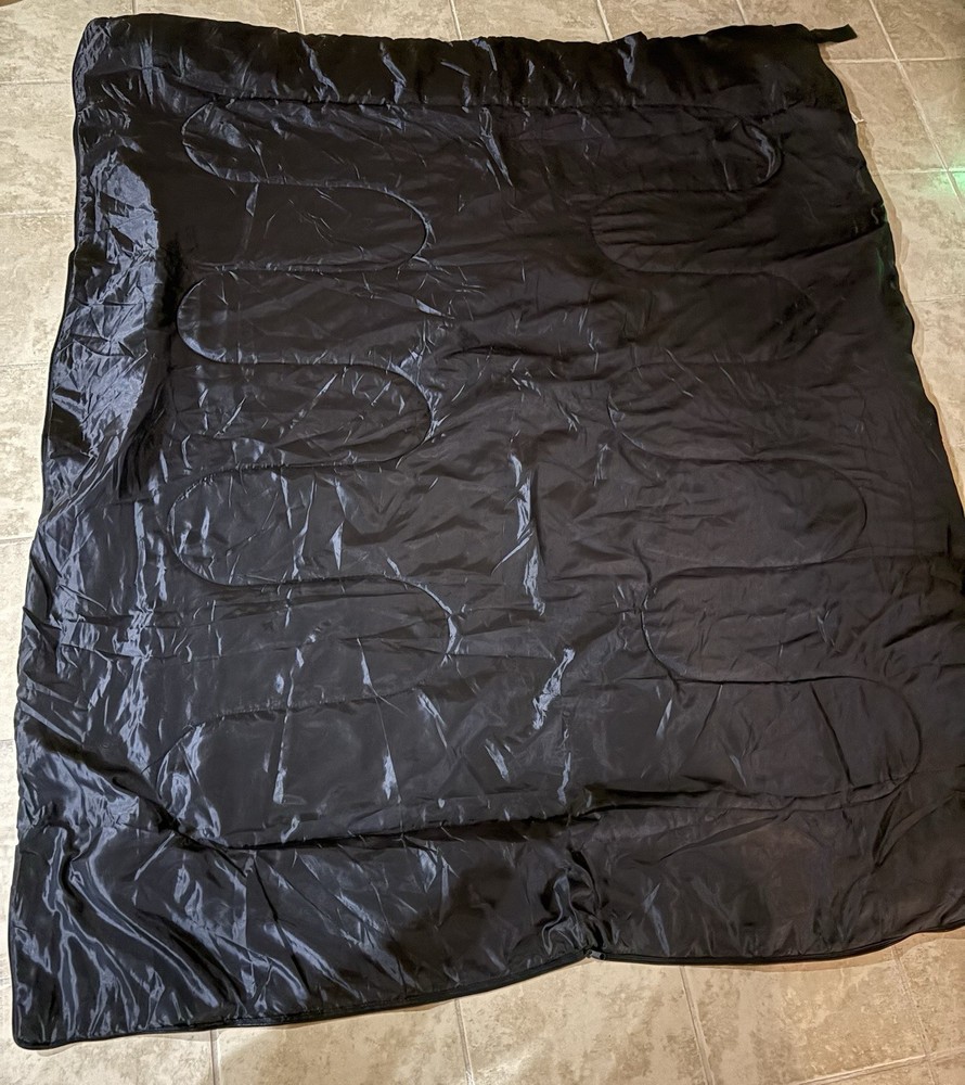 AD Sutton & Sons Black Adult Size Sleeping Bag. Packable